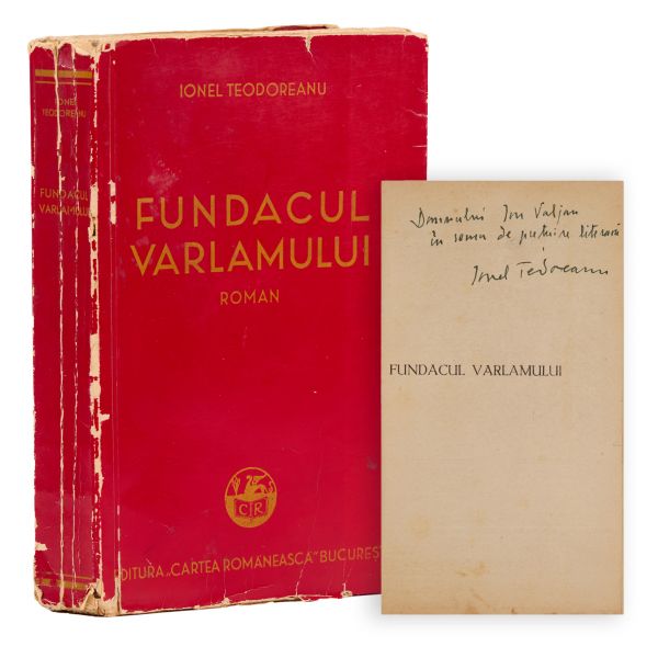 Ionel Teodoreanu, Fundacul Varlamului, 1938, cu dedicație pentru Ion Valjan