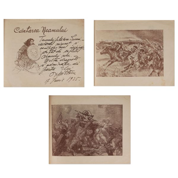 V. Militaru, Cântarea Neamului, 1925, cu dedicație pentru D. Mihăilescu-Toscani