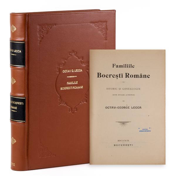 Octav-George Lecca, Familiile boerești române, 1899, cu ex-librisul lui Șerban Cioculescu