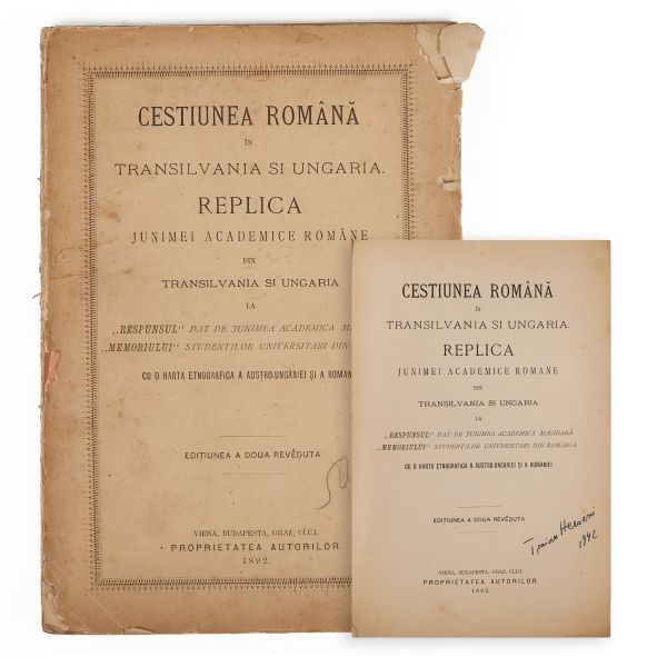 Chestiunea română în Transilvania și Ungaria. Replica Junimii Academice Române, 1892 cu semnătura lui Traian Herseni