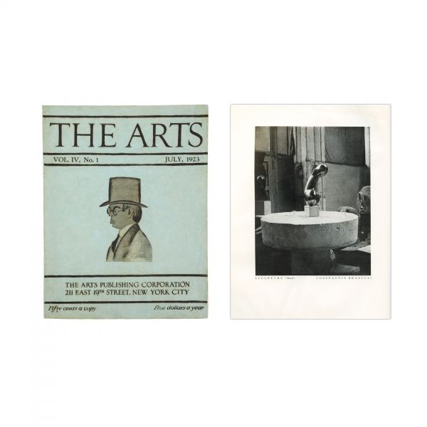 Publicația „The Arts”, 1923, cu un articol despre C. Brâncuși