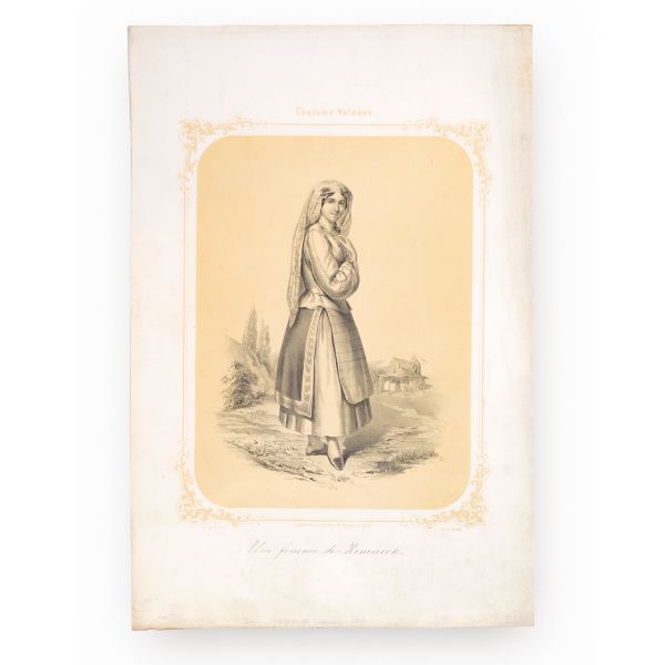 Costume Valaque, colecție de 10 litografii de mari dimensiuni, 1853