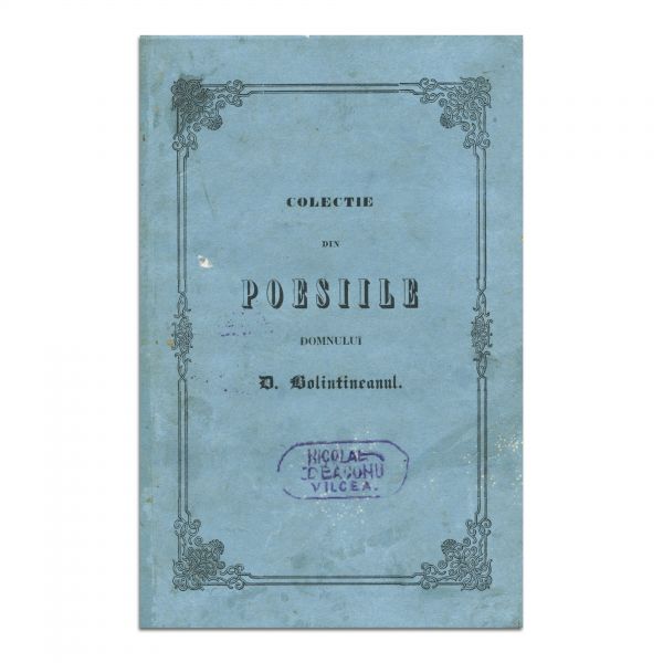 D. Bolintineanu, Colecție din Poesii, 1847, cu semnătură olografă