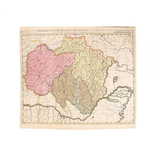 Gerard și Leonardum Valk, Harta Principatelor Valahia, Moldova și Transilvania, cca. 1702
