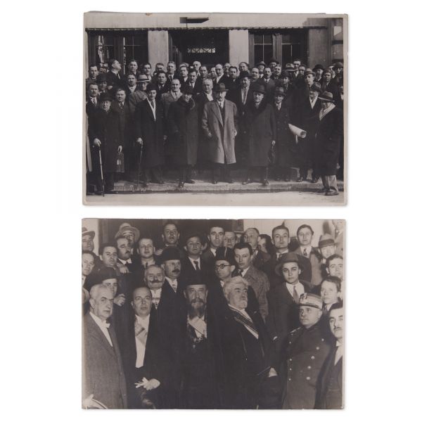 Doctorul Cantacuzino, C. Argetoianu, Ion Inculeț, Nicolae Iorga, Al. Vaida-Voevod, două fotografii de epocă, atelier St. Ignat