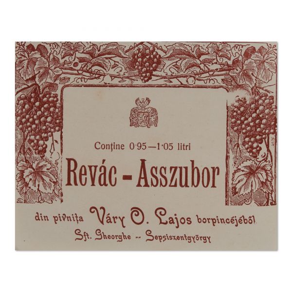Vin din pivnița Vary O. Lajos, trei etichete