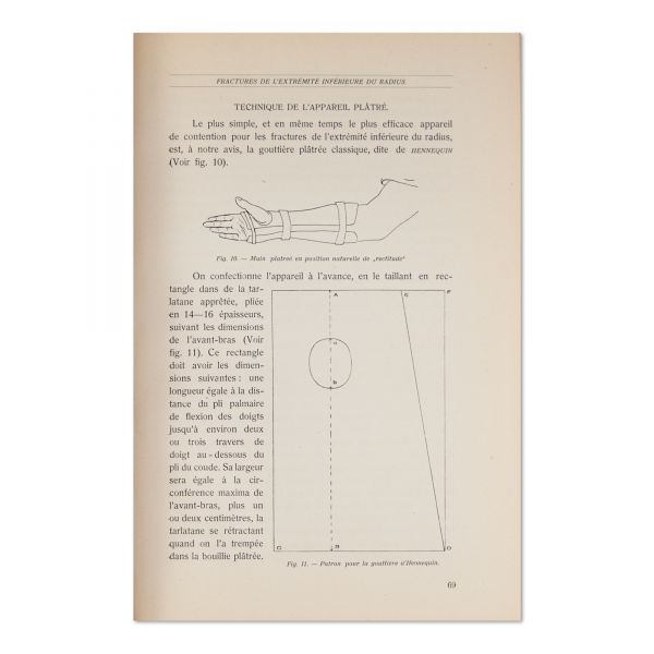 Prof. Pierre Duval, La réduction des fractures sous l'écran radioscopique, 1928, cu dedicație 