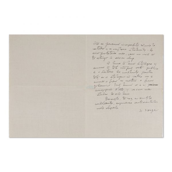 Nicolae Iorga, scrisoare expediată unui coleg, 28 decembrie 1921