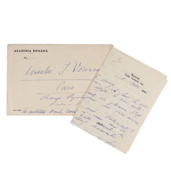 Dimitrie Gusti, scrisoare expediată lui I. Voronca, 17 martie 1946
