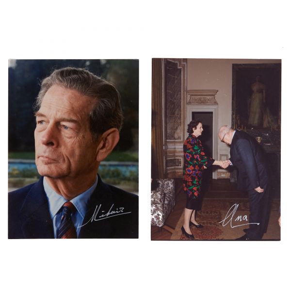 Regele Mihai și prințesa Anna de Bourbon-Parma, două fotografii realizate de Sorin Radu, cu semnătură