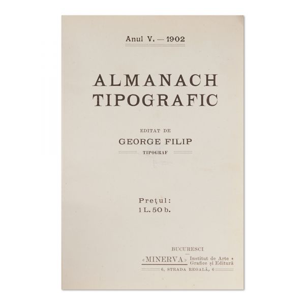 George Filip, Almanah tipografic pe anii 1901, 1902, 1903, 1904