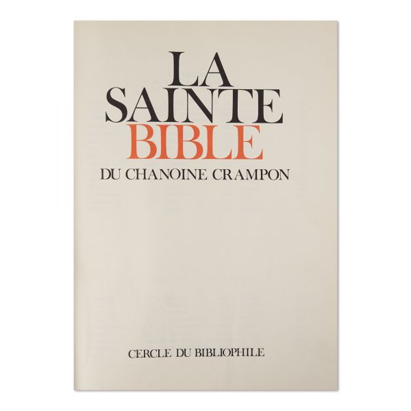 La Sainte Bible du Chanoine Crampon, 1969