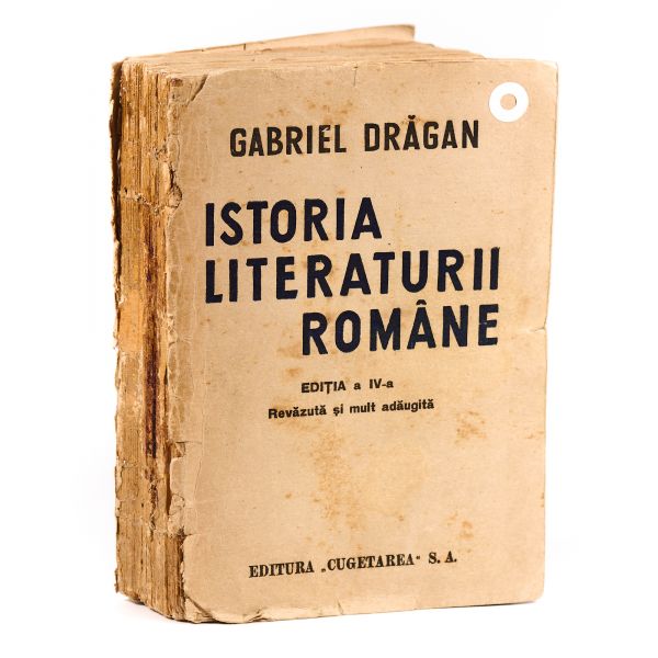 Gabriel Drăgan, Istoria literaturii române, 1946, cu dedicație pentru Ioan Țuțea