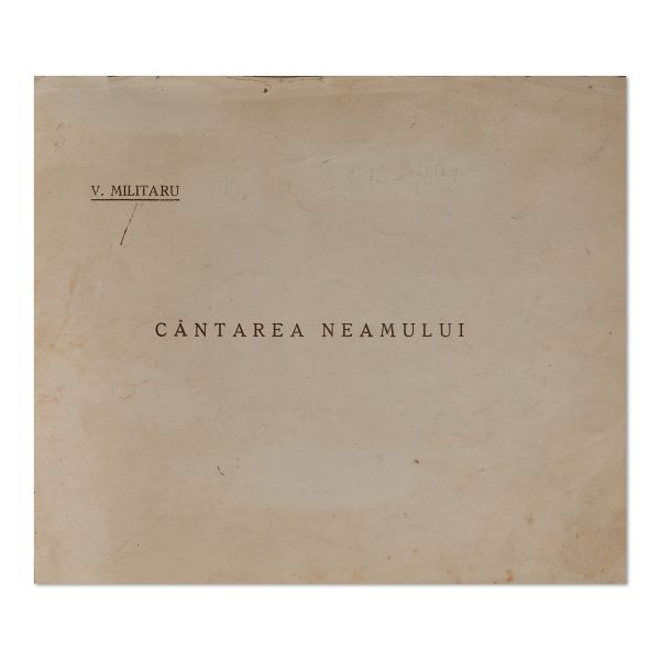 V. Militaru, Cântarea Neamului, 1925, cu dedicație pentru D. Mihăilescu-Toscani