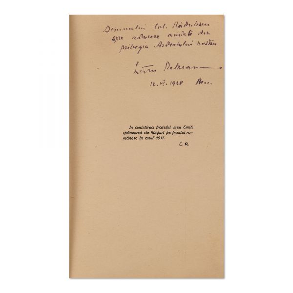 Liviu Rebreanu, Pădurea spânzuraților, 1938, cu dedicație pentru col. Rădulescu