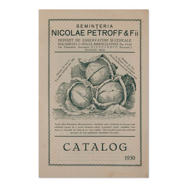 Semințeria Nicolae Petroff & Fii, catalog pe anul 1930