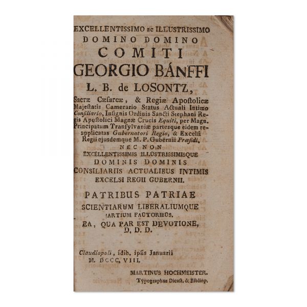 Calendarul Nou, Cluj, 1808