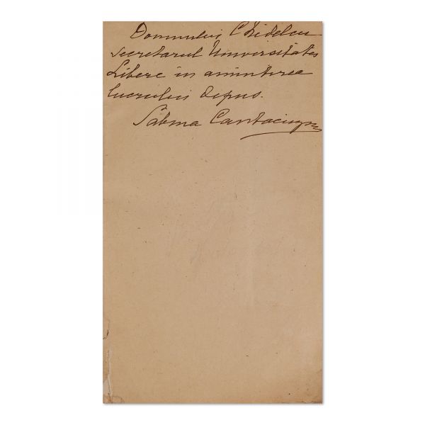 Sabina Cantacuzino, Din viața familiei I. C. Brătianu, 1933, cu dedicație olografă
