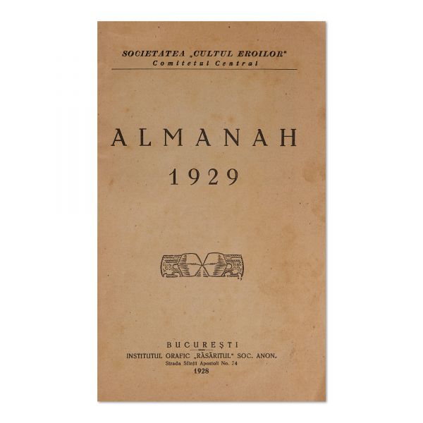 Societatea „Cultul Eroilor”, Almanah pe anul 1929