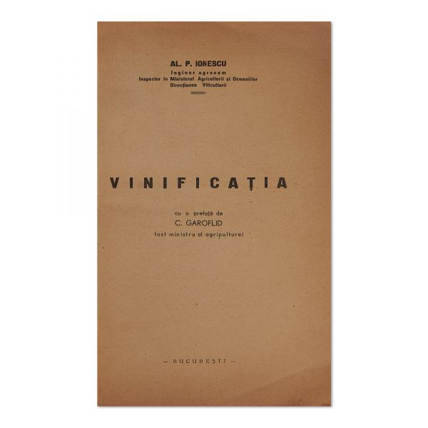 Al. P. Ionescu, Vinificația, cu amplă dedicație olografă