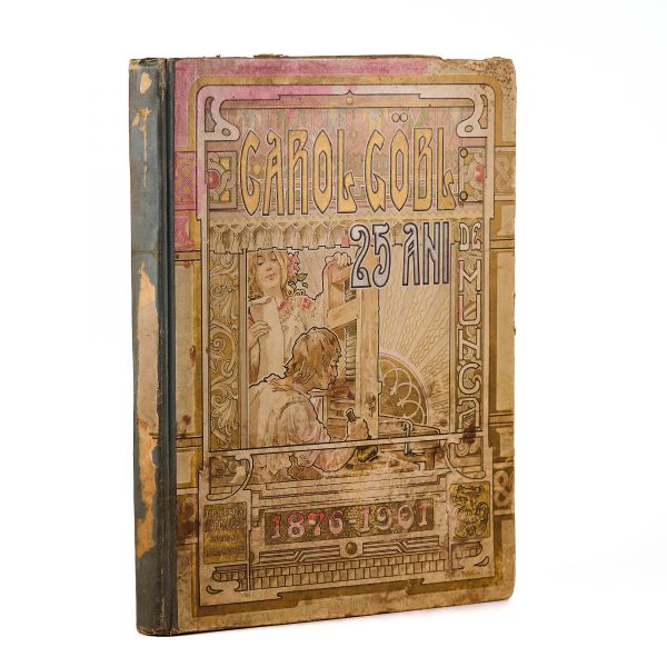 Tipograful Carol Göbl, XXV de ani de muncă, 1901, cu dedicația lui Carol Göbl pentru Alexandru Ionescu