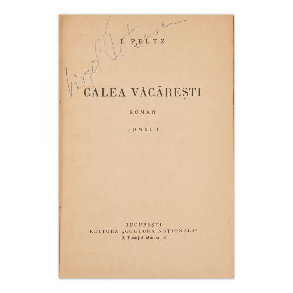 Isac Peltz, Calea Văcărești, 1933, cu dedicație 
