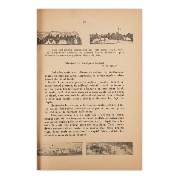 Prof. A. S. Goia, Taberele străjerești în munca la sate, 1935