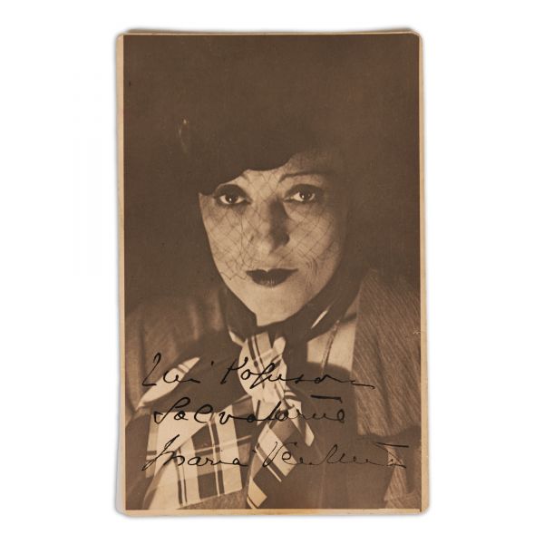 Maria Ventura, fotografie tip carte poștală, cu dedicație