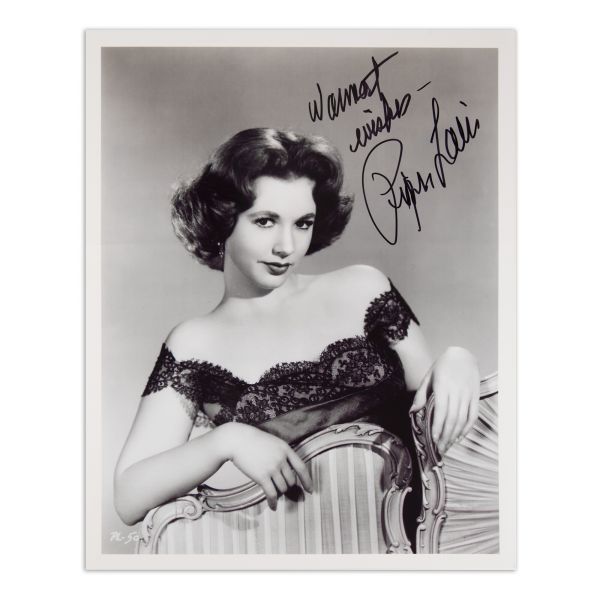 Piper Laurie, fotografie de epocă cu semnătură olografă