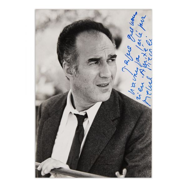 Michel Piccoli, fotografie de presă, cu dedicație olografă