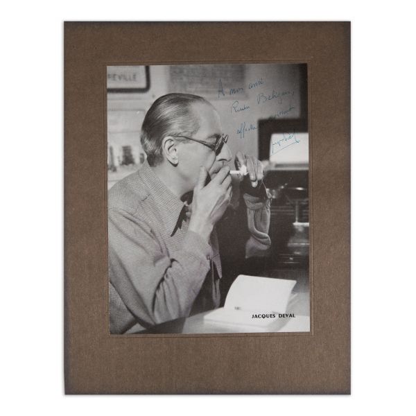 Jacques Deval, fotografie cu dedicație pentru Radu Beligan