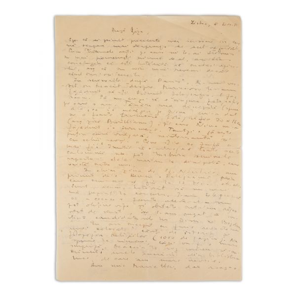 Mircea Eliade, scrisoare pentru Giza (Adalgiza Tătărăscu), 8 decembrie 1944