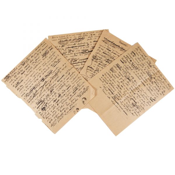 Mircea Eliade, Primăvară - Din lumea celor care acum cuvântă, patru file manuscris