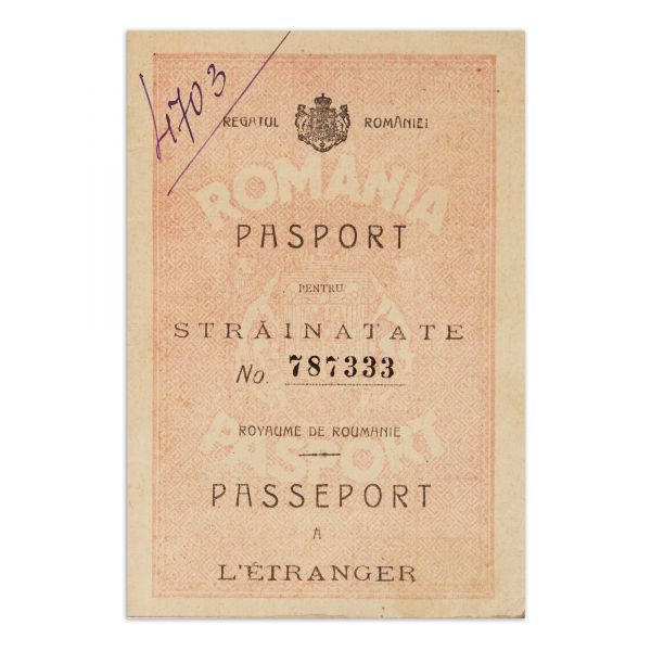 Pașaportul lui Cincinat Pavelescu, 1929