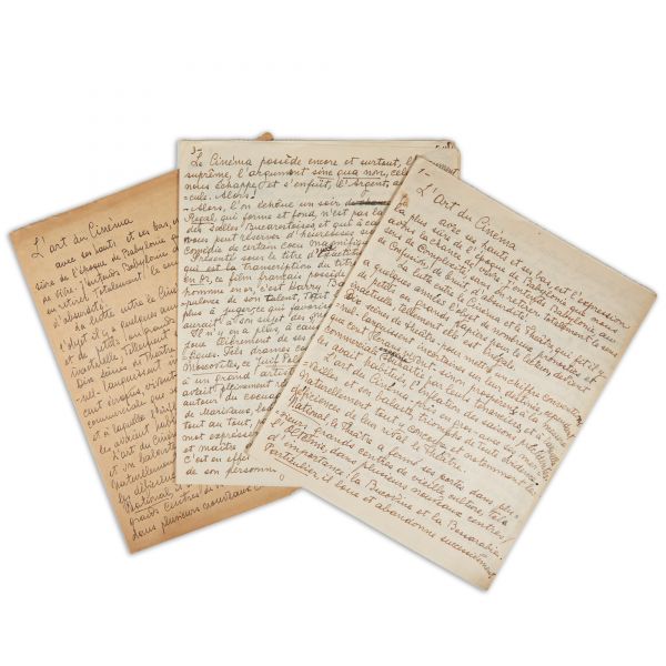 Hortensia Papadat-Bengescu, „L’art du Cinema”, două manuscrise