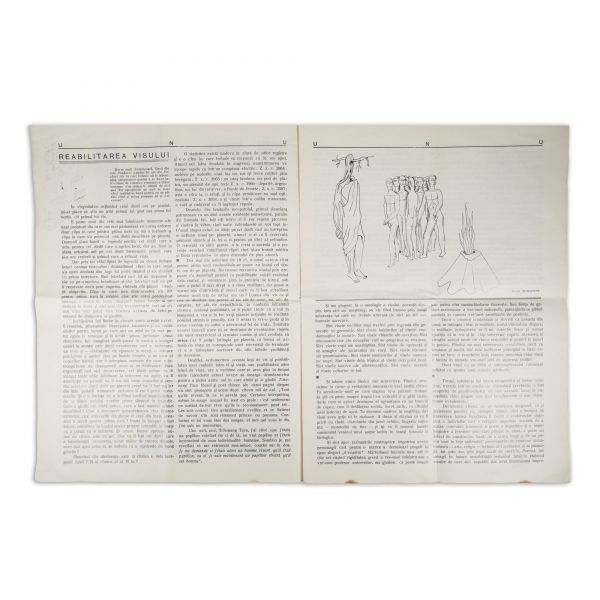 Publicația „UNU”, Anul IV, nr. 34 din martie 1931, cu o ilustrație de Corneliu Michailescu