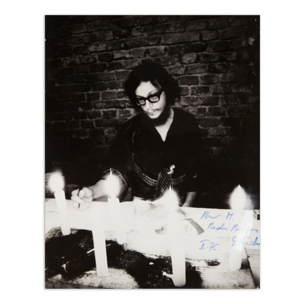 Jerzy Grotowski, fotografie de epocă, cu dedicație pentru Radu Beligan
