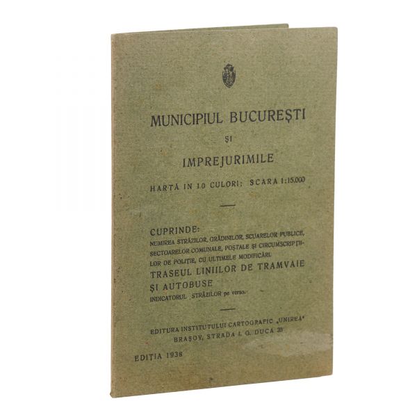 Harta Municipiului București și împrejurimile, 1938 