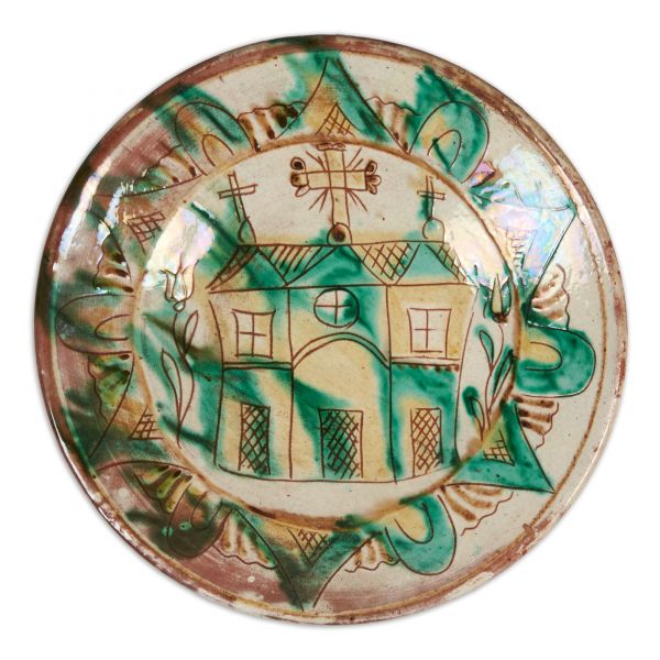 Farfurie și ceașcă din ceramică, atelier Colibaba