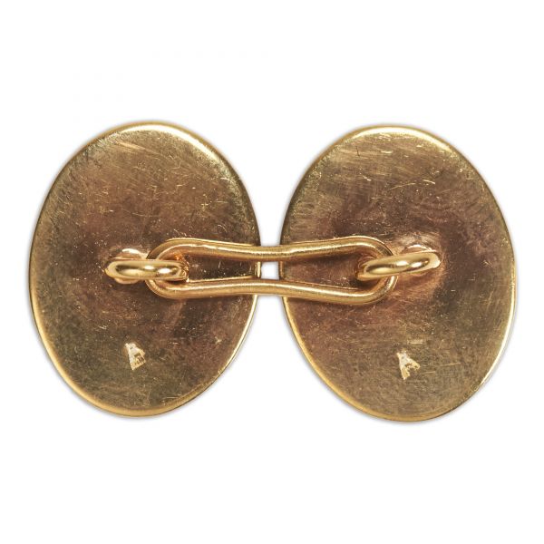 Set de butoni din argint aurit cu monograma regelui Carol I