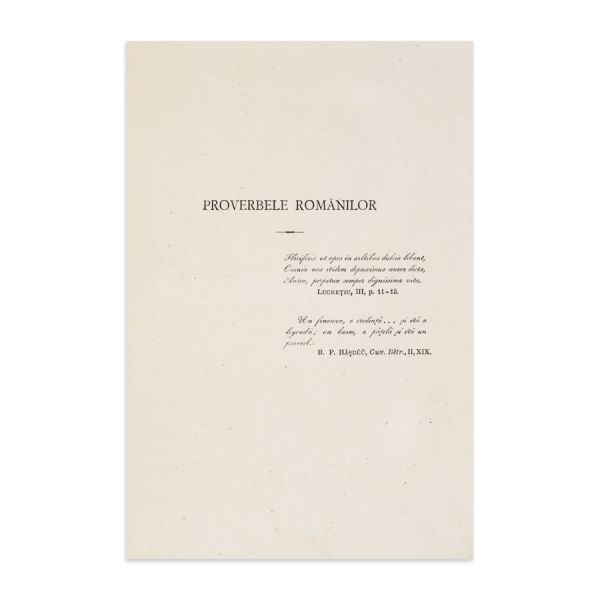 Iuliu Zane, Proverbele Românilor, 1895-1903, 10 volume