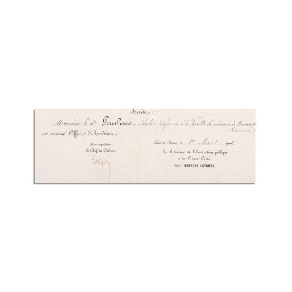 Nicolae Paulescu, diplomă de doctorat, 1901