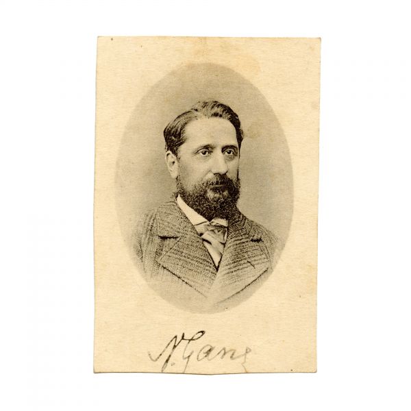 N. Gane, fotografie semnată olograf + scrisoare, 1905