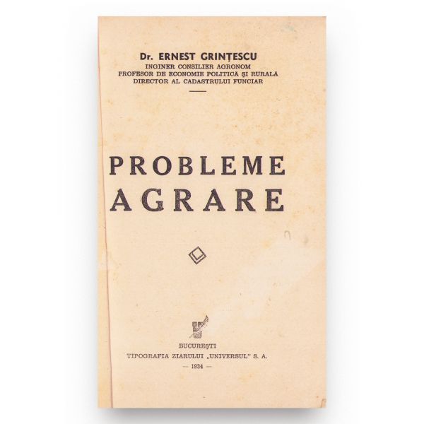 Reforma agrară + Probleme agrare, două volume, 1934-1945