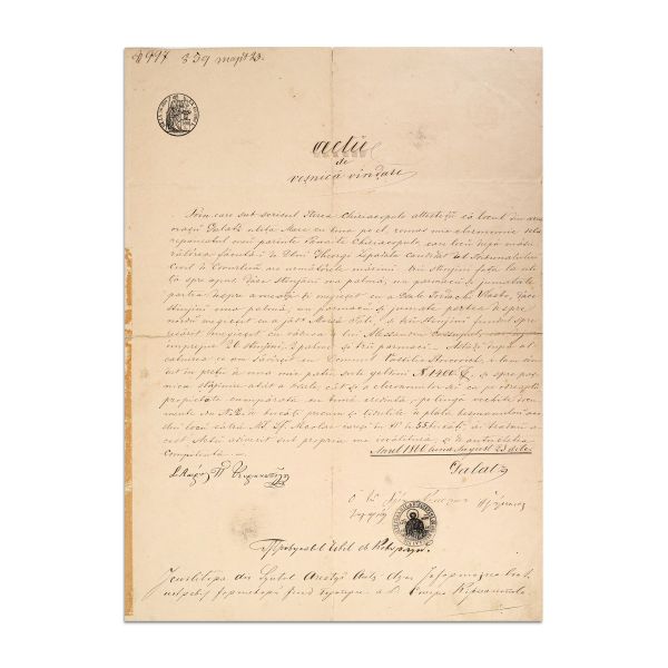 Act de veșnică vânzare, 1860
