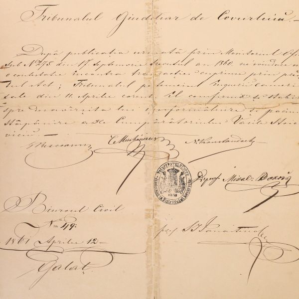 Act de veșnică vânzare, 1860