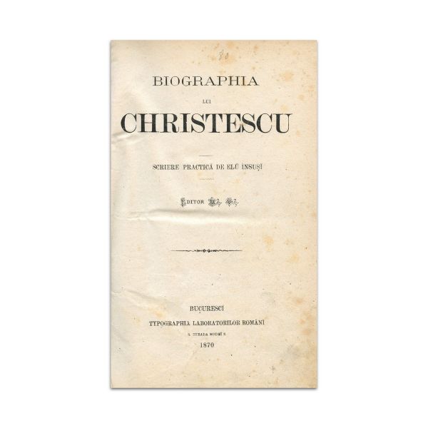 Ion Christescu, Biografia lui Christescu, 1870