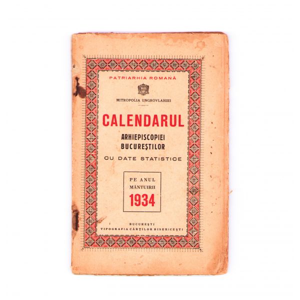 Calendarul Arhiepiscopiei Bucureștilor pe anii 1934 și 1937, două volume