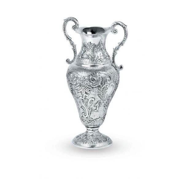 Vaza înaltă argintată cu mânere Chinelli  by Azay