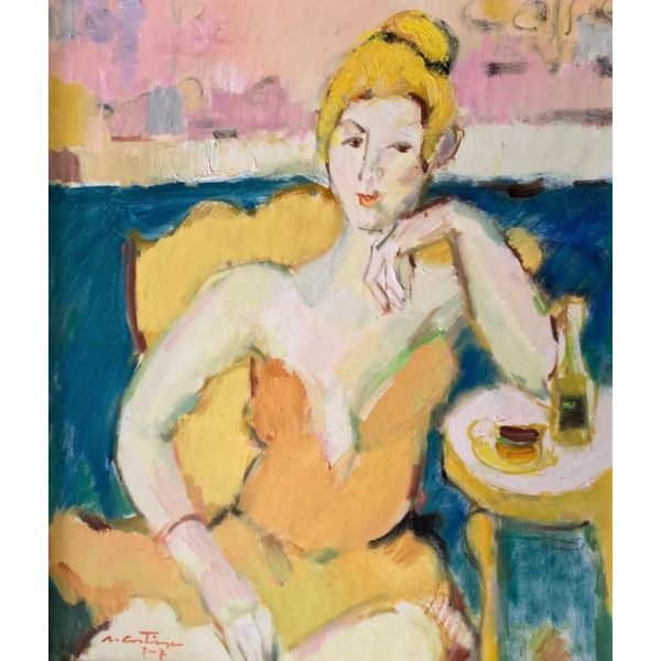 Augustin Costinescu, La cafenea